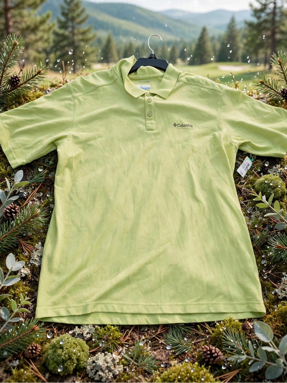 Columbia Men's Lime Green Polo Shirt